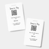 Scannen om te betalen scan QR-code website e-mailg Badge (Voor- en achterkant)