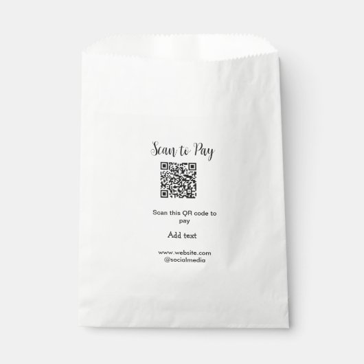 Scannen om te betalen scan QR-code website e-mailg Bedankzakje (Voorkant)