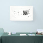 Scannen om te betalen scan QR-code website e-mailg Spandoek (Beurs)