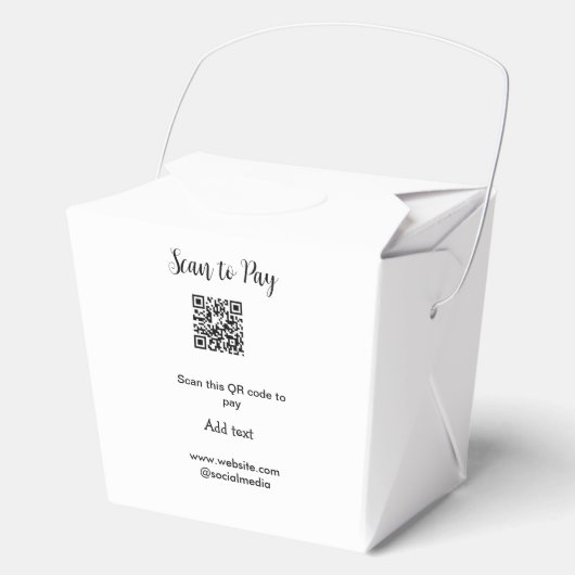 Scannen om te betalen Scannen QR-code toevoegen we Bedankdoosjes (Voorkant)