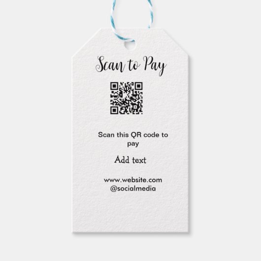 Scannen om te betalen Scannen QR-code toevoegen we Cadeaulabel (Voorkant)