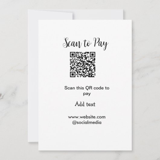 Scannen om te betalen Scannen QR-code toevoegen we Feestdagenkaart (Voorkant)