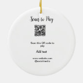 Scannen om te betalen Scannen QR-code toevoegen we Keramisch Ornament (Achterkant)