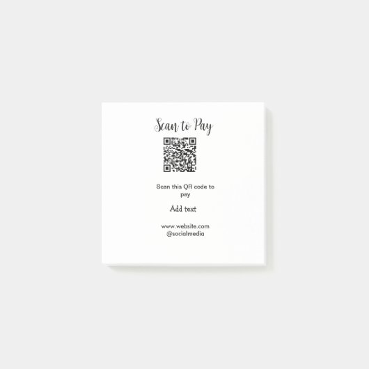 Scannen om te betalen Scannen QR-code toevoegen we Post-it® Notes (Voorkant)