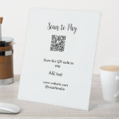 Scannen om te betalen Scannen QR-code toevoegen we Reclamebord Met Voetstuk (Insitu)