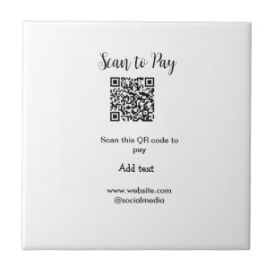 Scannen om te betalen Scannen QR-code toevoegen we Tegeltje