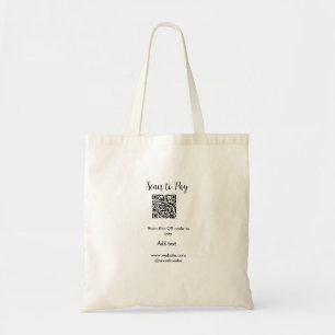Scannen om te betalen Scannen QR-code toevoegen we Tote Bag