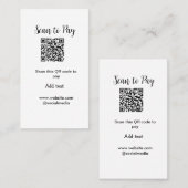 Scannen om te betalen Scannen QR-code toevoegen we Visitekaartje (Voorkant / Achterkant)