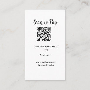 Scannen om te betalen Scannen QR-code toevoegen we Visitekaartje