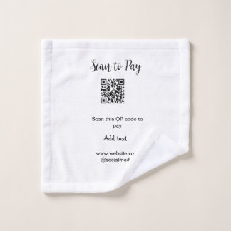 Scannen om te betalen Scannen QR-code toevoegen we Washandje