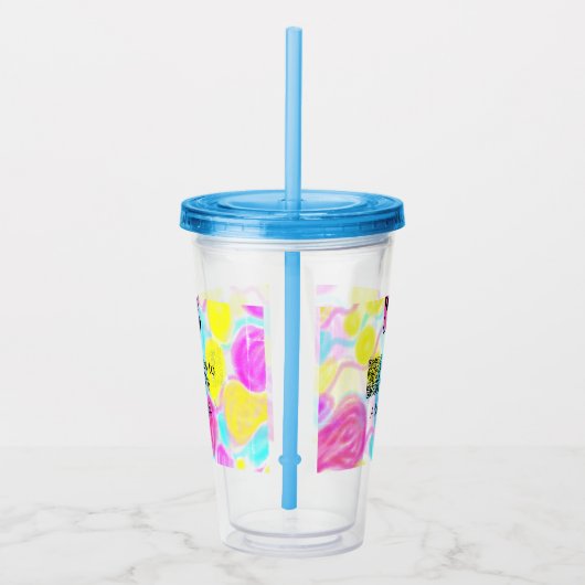 Scannen om te betalen Voeg Q R business logo regen Acryl Drinkbeker (Rechts)