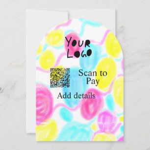 Scannen om te betalen Voeg Q R business logo regen Kaart