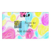 Scannen om te betalen Voeg Q R business logo regen Naambadge (Voorkant)