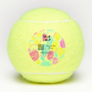 Scannen om te betalen Voeg Q R business logo regen Tennisballen