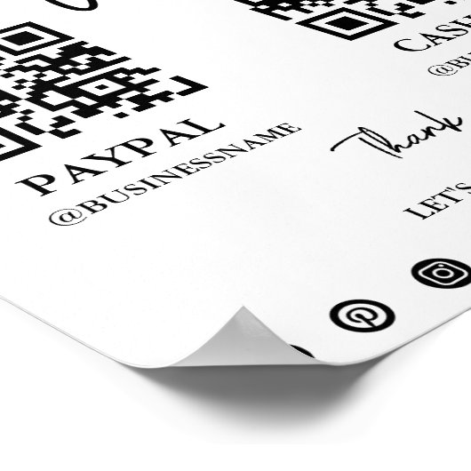 Scannen om te betalen Zakelijke Qr Code Betalingst Poster (Hoek)