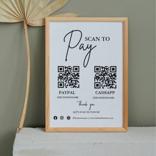 Scannen om te betalen Zakelijke Qr Code Betalingst Poster