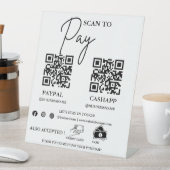 Scannen om te betalen Zakelijke Qr Code Betalingst Reclamebord Met Voetstuk (Insitu)