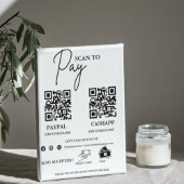 Scannen om te betalen Zakelijke Qr Code Betalingst Reclamebord Met Voetstuk