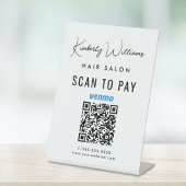 Scannen om Venmo QR Code Business te betalen Reclamebord Met Voetstuk