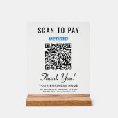 Scannen om Venmo QR-code te betalen Acryl Bord (Voorkant)