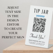 Scannen om Venmo QR-code te betalen Reclamebord Met Voetstuk