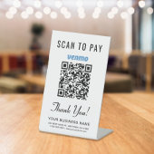 Scannen om Venmo QR-code te betalen Reclamebord Met Voetstuk