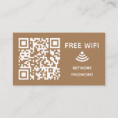 Scannen om verbinding te maken Gratis Wifi Busines Informatiekaartje (Voorkant)