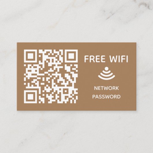 Scannen om verbinding te maken Gratis Wifi Busines Informatiekaartje (Voorkant)