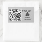 Scannen om verbinding te maken Gratis Wifi Busines Rechthoekige Sticker (Tas)