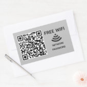 Scannen om verbinding te maken Gratis Wifi Busines Rechthoekige Sticker (Envelop)