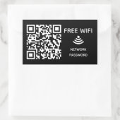 Scannen om verbinding te maken Gratis Wifi Busines Rechthoekige Sticker (Tas)