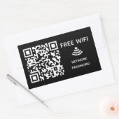 Scannen om verbinding te maken Gratis Wifi Busines Rechthoekige Sticker (Envelop)