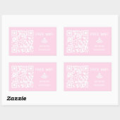 Scannen om verbinding te maken Gratis Wifi Busines Rechthoekige Sticker (Vel)