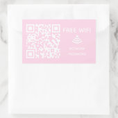 Scannen om verbinding te maken Gratis Wifi Busines Rechthoekige Sticker (Tas)