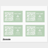 Scannen om verbinding te maken Gratis Wifi Busines Rechthoekige Sticker (Vel)