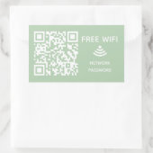 Scannen om verbinding te maken Gratis Wifi Busines Rechthoekige Sticker (Tas)