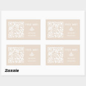 Scannen om verbinding te maken Gratis Wifi Busines Rechthoekige Sticker (Vel)