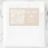 Scannen om verbinding te maken Gratis Wifi Busines Rechthoekige Sticker (Tas)