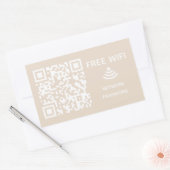Scannen om verbinding te maken Gratis Wifi Busines Rechthoekige Sticker (Envelop)