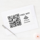 Scannen om verbinding te maken Gratis Wifi Busines Rechthoekige Sticker (Envelop)