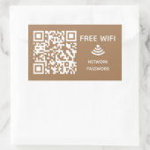 Scannen om verbinding te maken Gratis Wifi Busines Rechthoekige Sticker (Tas)