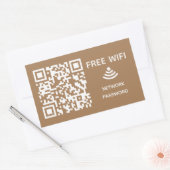Scannen om verbinding te maken Gratis Wifi Busines Rechthoekige Sticker (Envelop)