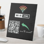 Scannen om verbinding te maken met QR-code Interne Reclamebord Met Voetstuk (Insitu)