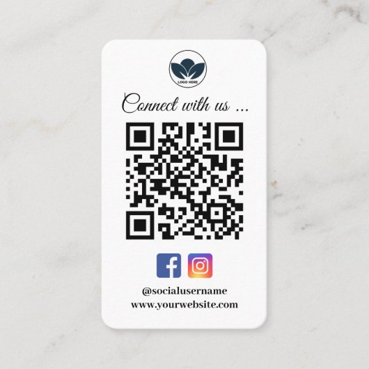 Scannen om verbinding te maken met Visitekaartje | (Voorkant)