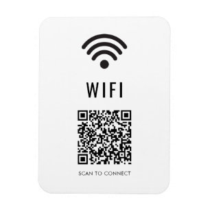Scannen om WiFi-magneet te verbinden met QR-codeon Magneet