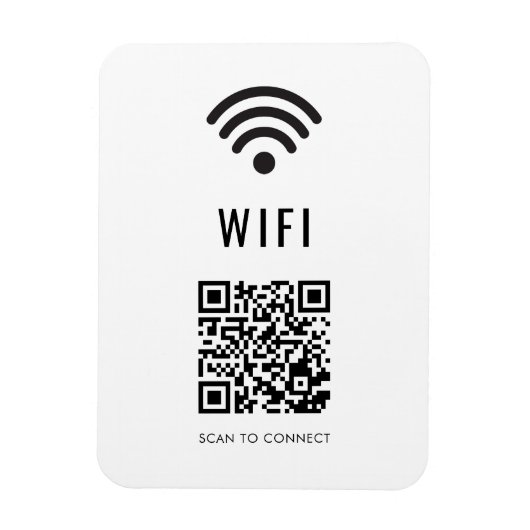 Scannen om WiFi-magneet te verbinden met QR-codeon Magneet (Verticaal)