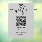 Scannen om Wifi-netwerk QR-code minimalistisch Wi Raamsticker (Vel 3)