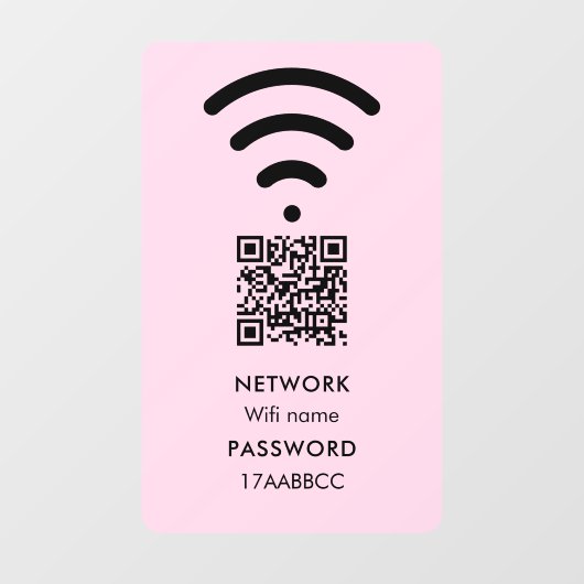 Scannen om Wifi-netwerk te verbinden QR-code Moder Raamsticker (Vel)