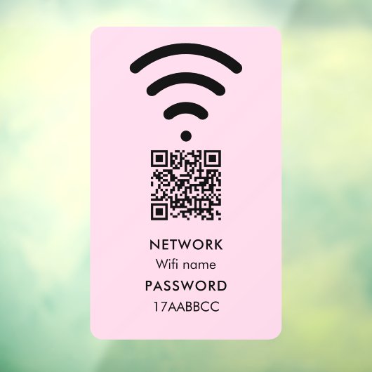 Scannen om Wifi-netwerk te verbinden QR-code Moder Raamsticker (Vel 3)