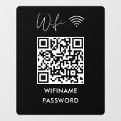 Scannen om WiFi QR-codewachtwoord zwart aan te slu Raamsticker (Vel)